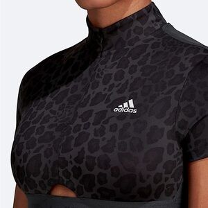 Adidas Black Animal Print Top